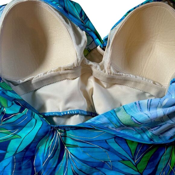 Kirkland Miraclesuit Women’s 1 Piece Swimsuit | Oceanus Palm Floral Size 16 - Picture 7 of 9